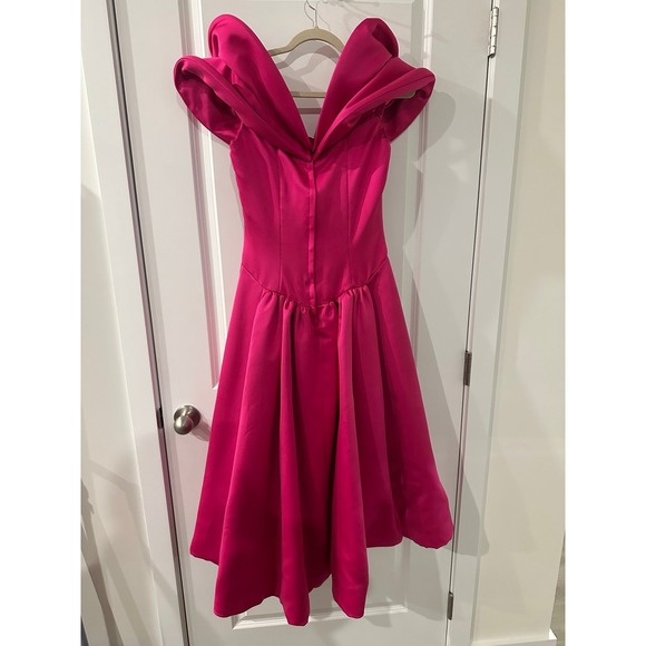 Vintage Victor Costa Gown Pink Formal Prom Bridal Cocktail Dress - Picture 5 of 12